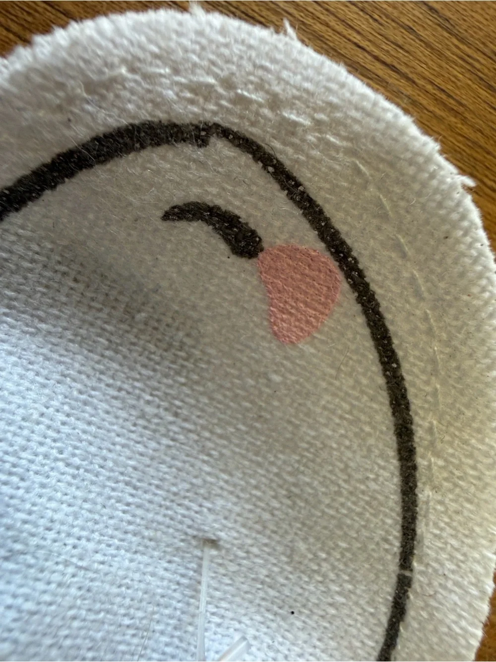 White Fabric Bunny Sachet - Neutral Decorative Accent canvas hanger